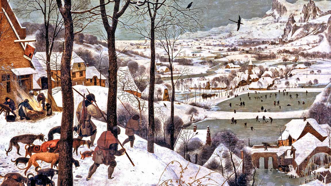 Pieter Bruegel: Vadászok a hóban (1565) - Kép: Wikipedia Commons.